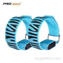 Blå Led High Light Zebra Webbing Armband